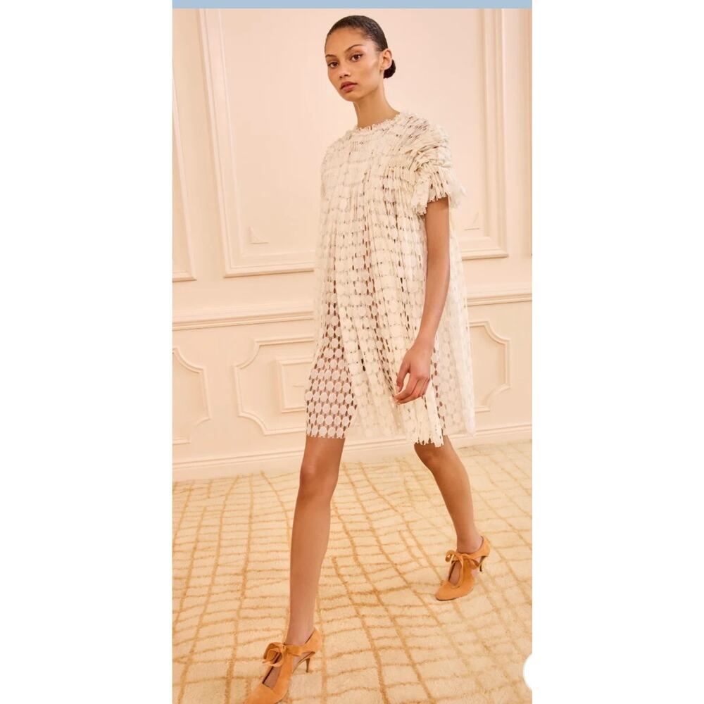 Ulla Johnson Layla Lace Mini Dress - Chalk Size 8 (new) - Picture 2 of 8
